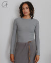 BASERANGE 25 Early Spring Heart Shaped Long Sleeve T-shirt BAS-TOHLS-RB-SP25-BOW BLUE